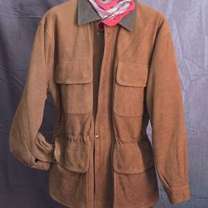 Coach Brown Suade Military Field Jacket